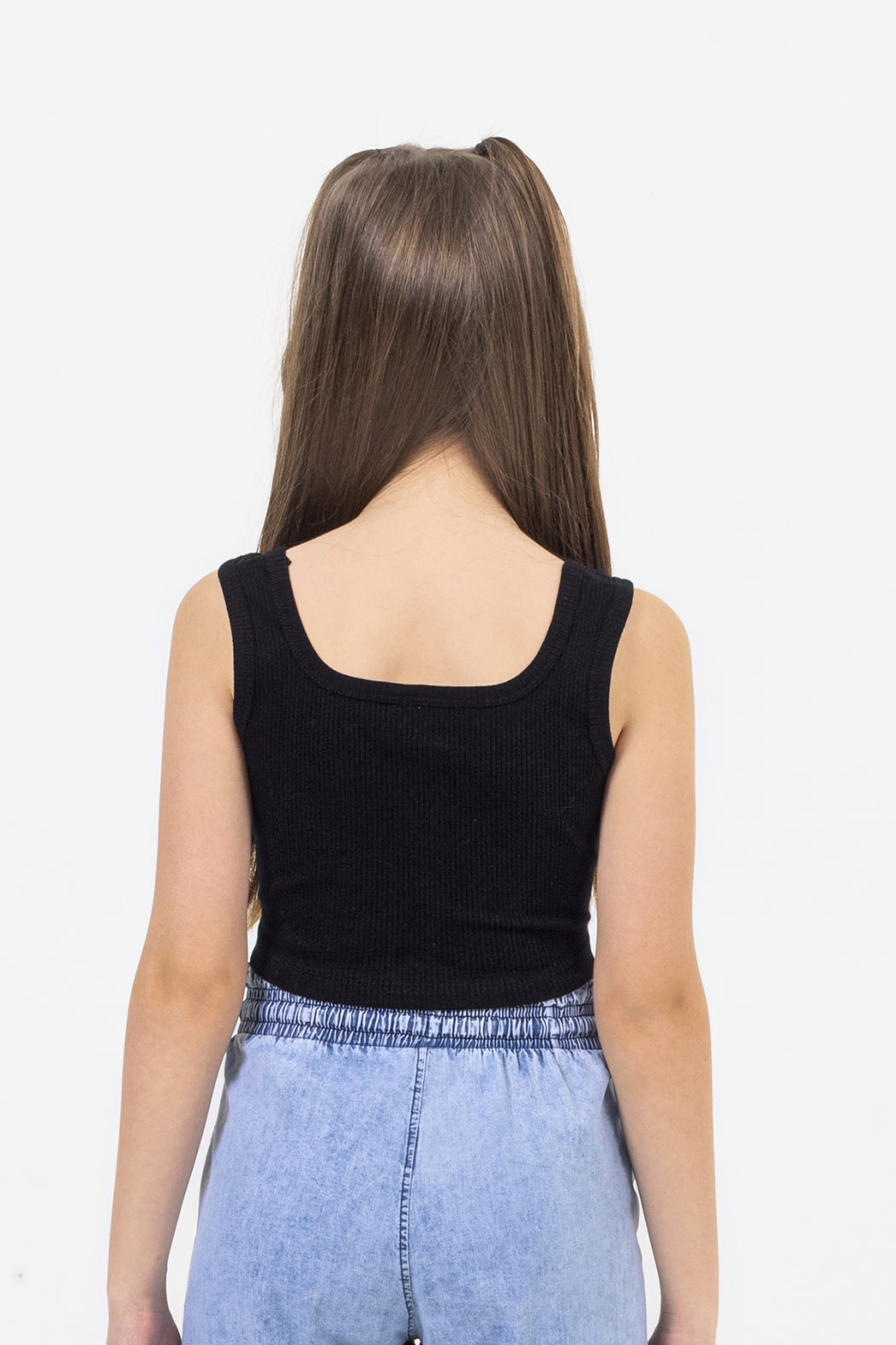 Ribbed Crop Top Black