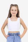 Ribbed Crop Top White