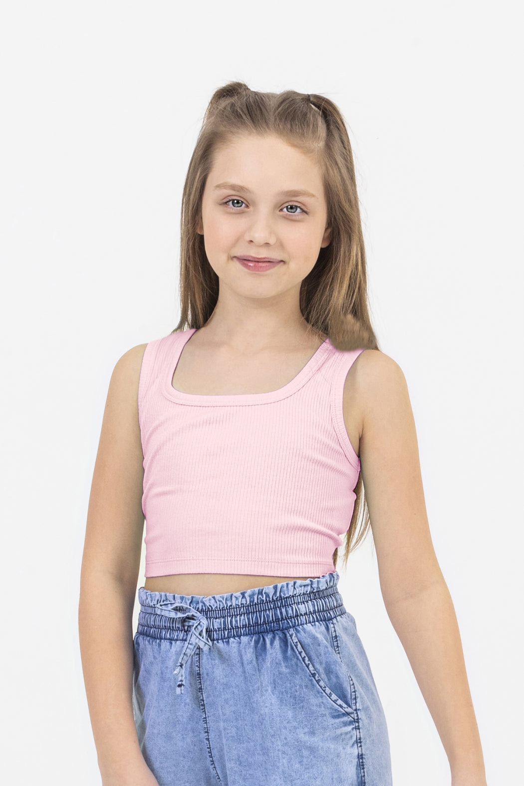 Ribbed Crop Top Pink