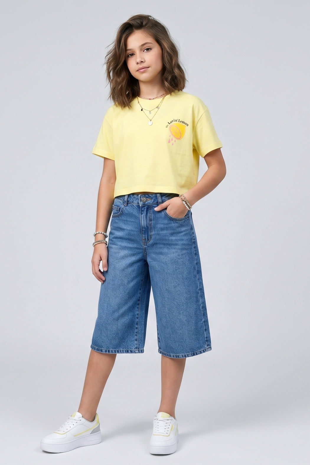 Capri Denim Shorts