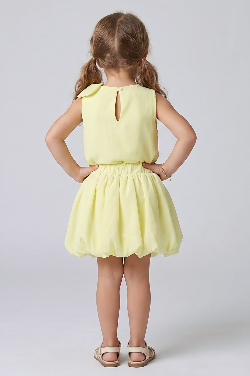Bow & Balloon Skirt Set Yellow
