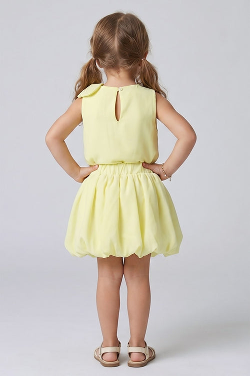 Bow & Balloon Skirt Set Yellow