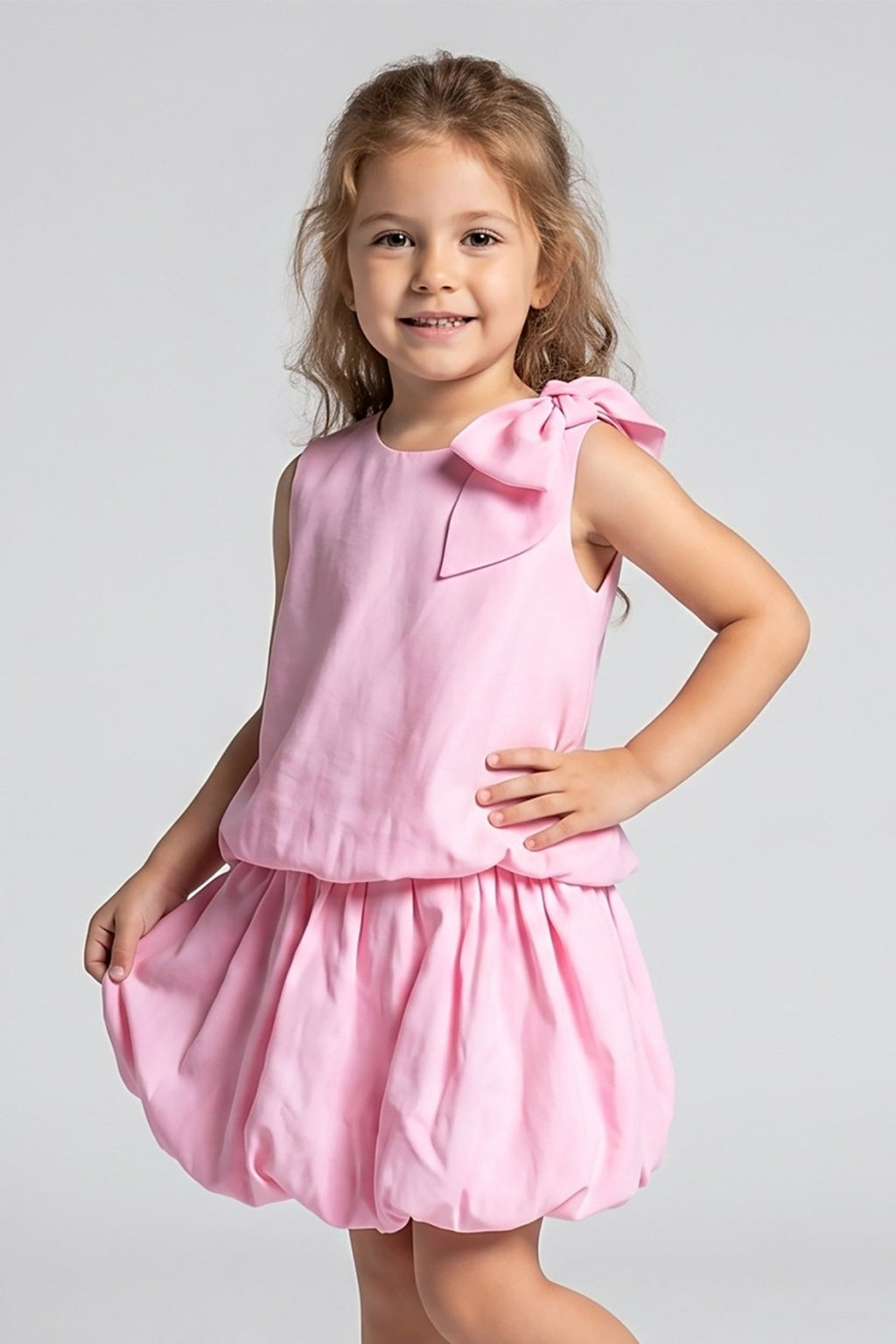 Bow & Balloon Skirt Set Pink