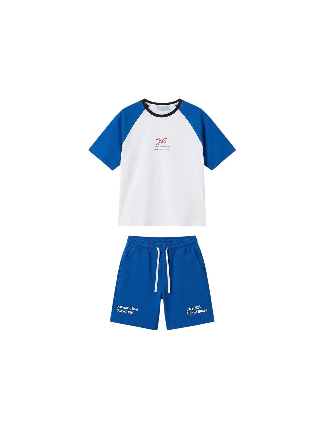 Blue Sport Tee & Shorts Set