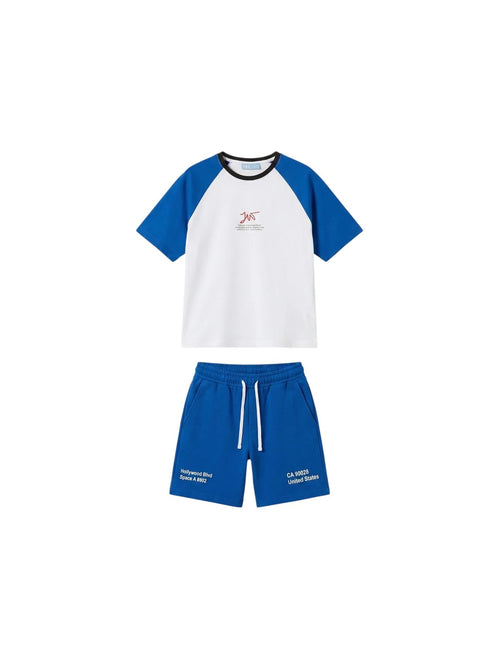 Blue Sport Tee & Shorts Set