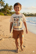 Cream Tropical Tee Set