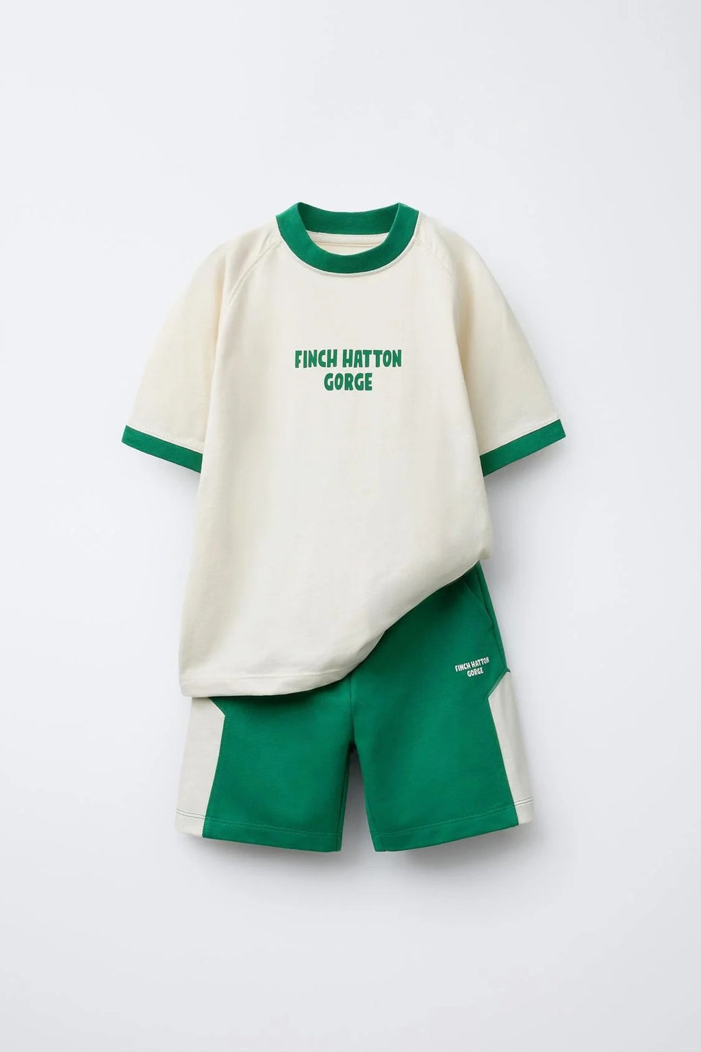 Colorblock Tee & Shorts Set
