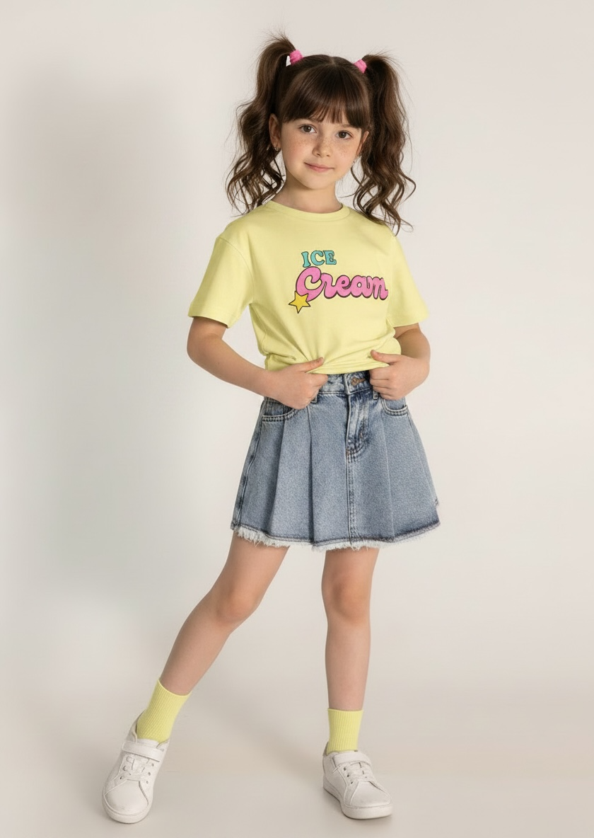 Ice Cream Tee - Yellow
