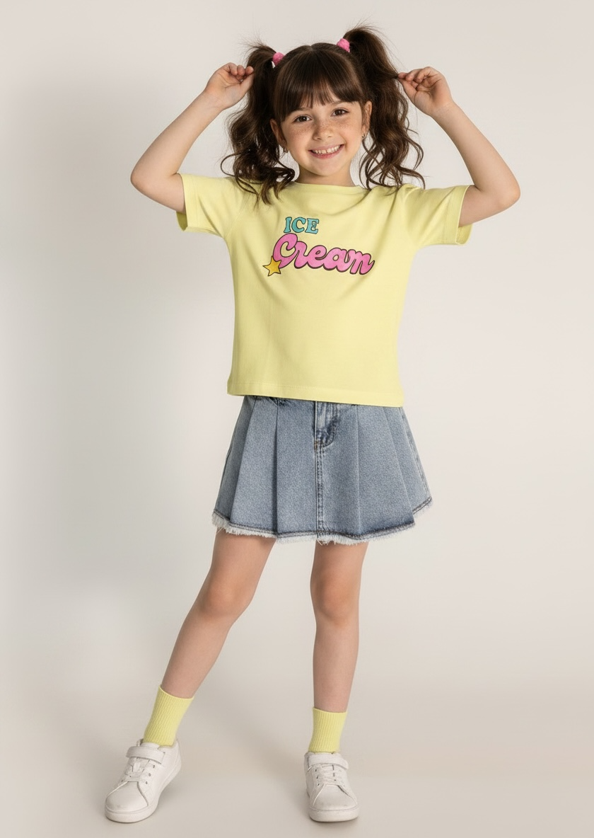 Ice Cream Tee - Yellow