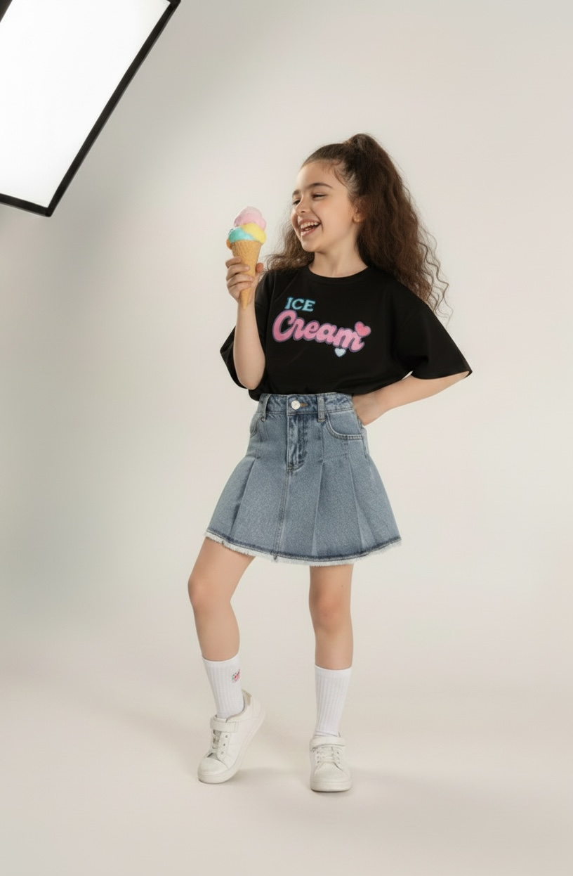 Ice Cream Tee - Black