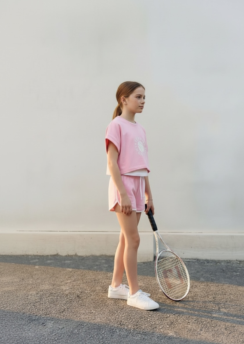 Tennis Club Short Set - Pink