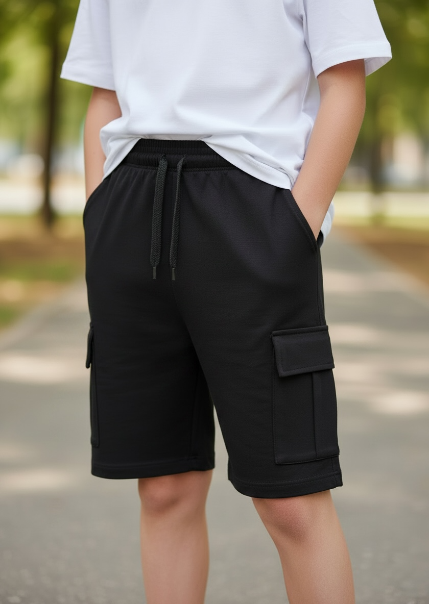 Boys Jogger Shorts Black