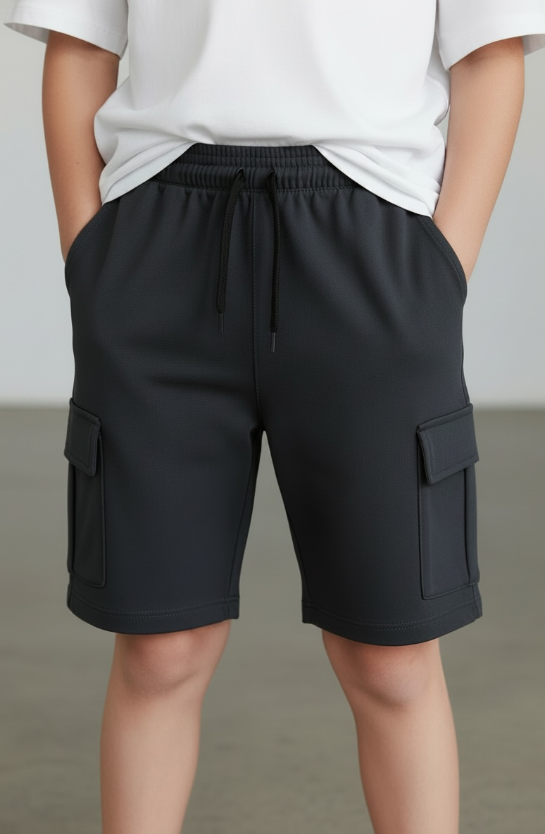 Boys Jogger Shorts Dark Grey