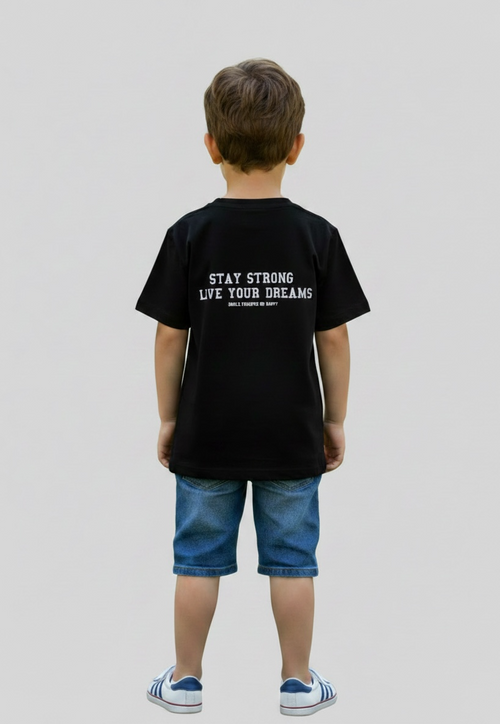 Badge Print Tee Black