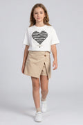 Chic Heart Skort Set - Black
