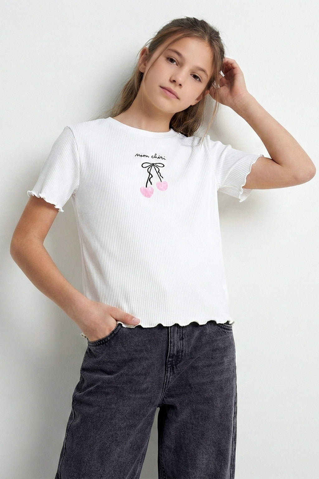 Sweet Cherry Tee - White