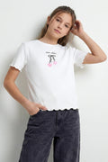 Sweet Cherry Tee - White