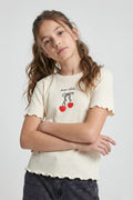 Sweet Cherry Tee - Ecru