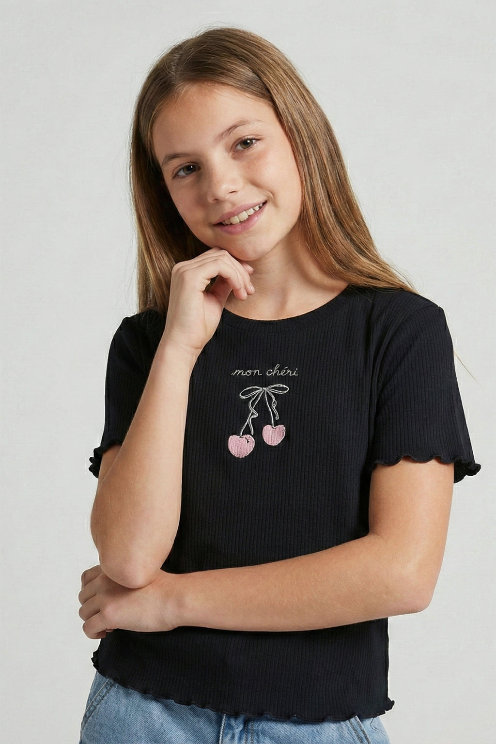 Sweet Cherry Tee - Black