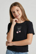 Sweet Cherry Tee - Black