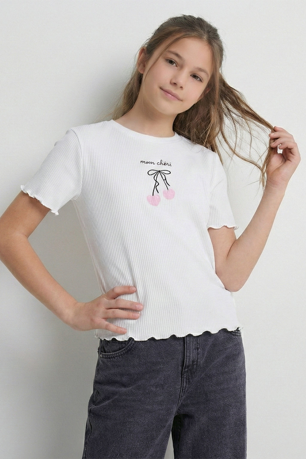 Sweet Cherry Tee - White