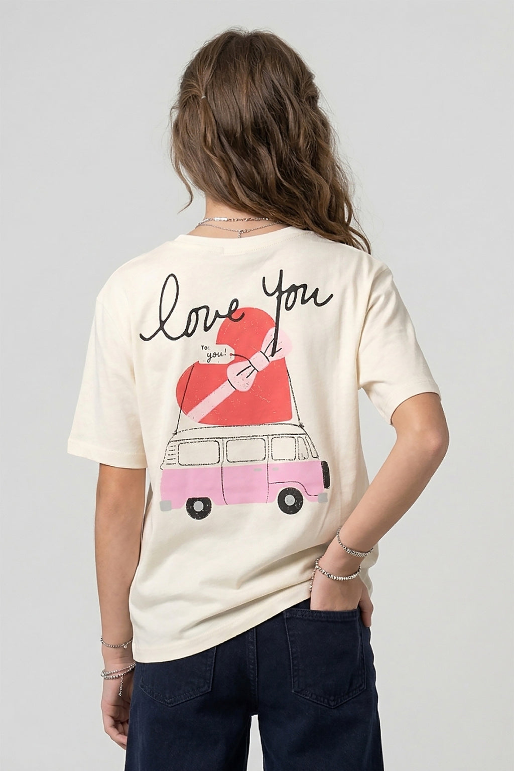 Love You Graphic Tee - Ecru