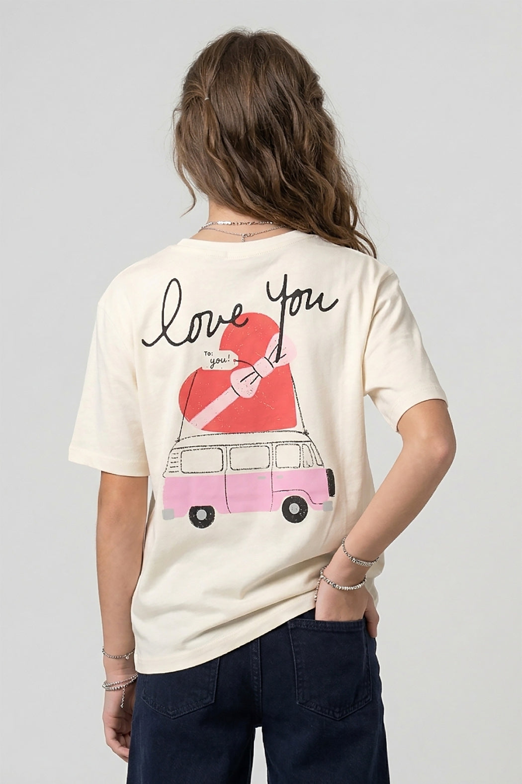 Love You Graphic Tee - Ecru