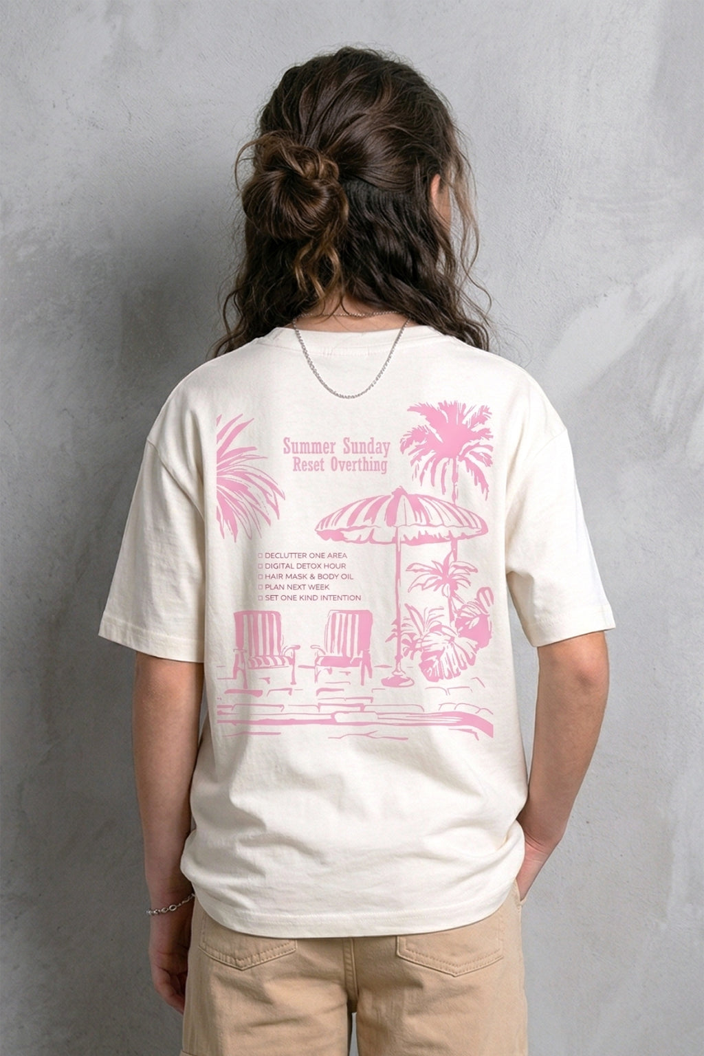 Summer Sunday Graphic Tee - Ecru