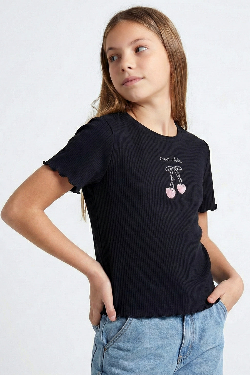 Sweet Cherry Tee - Black