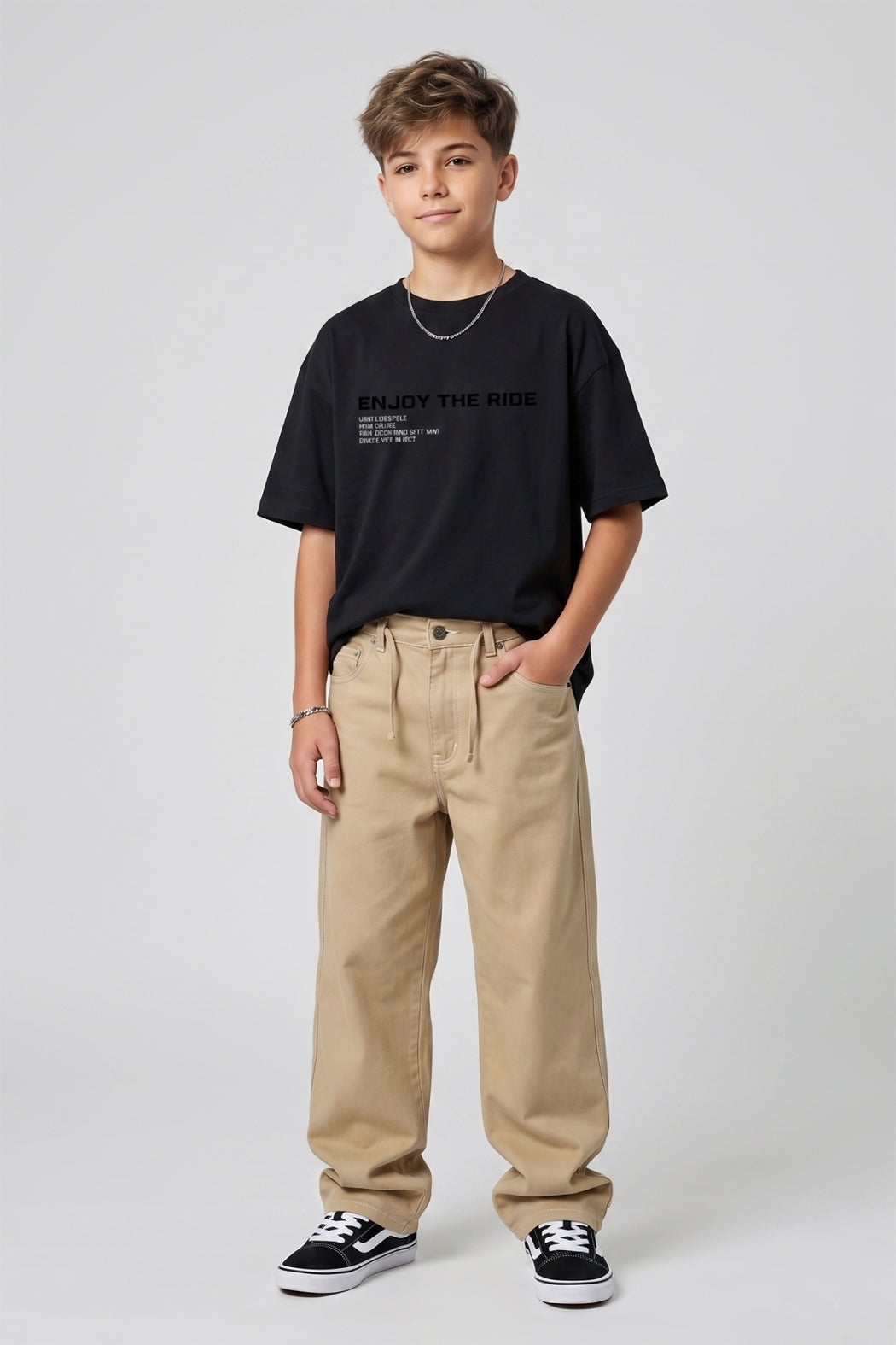 Graphic Oversized Tee Dark Grey