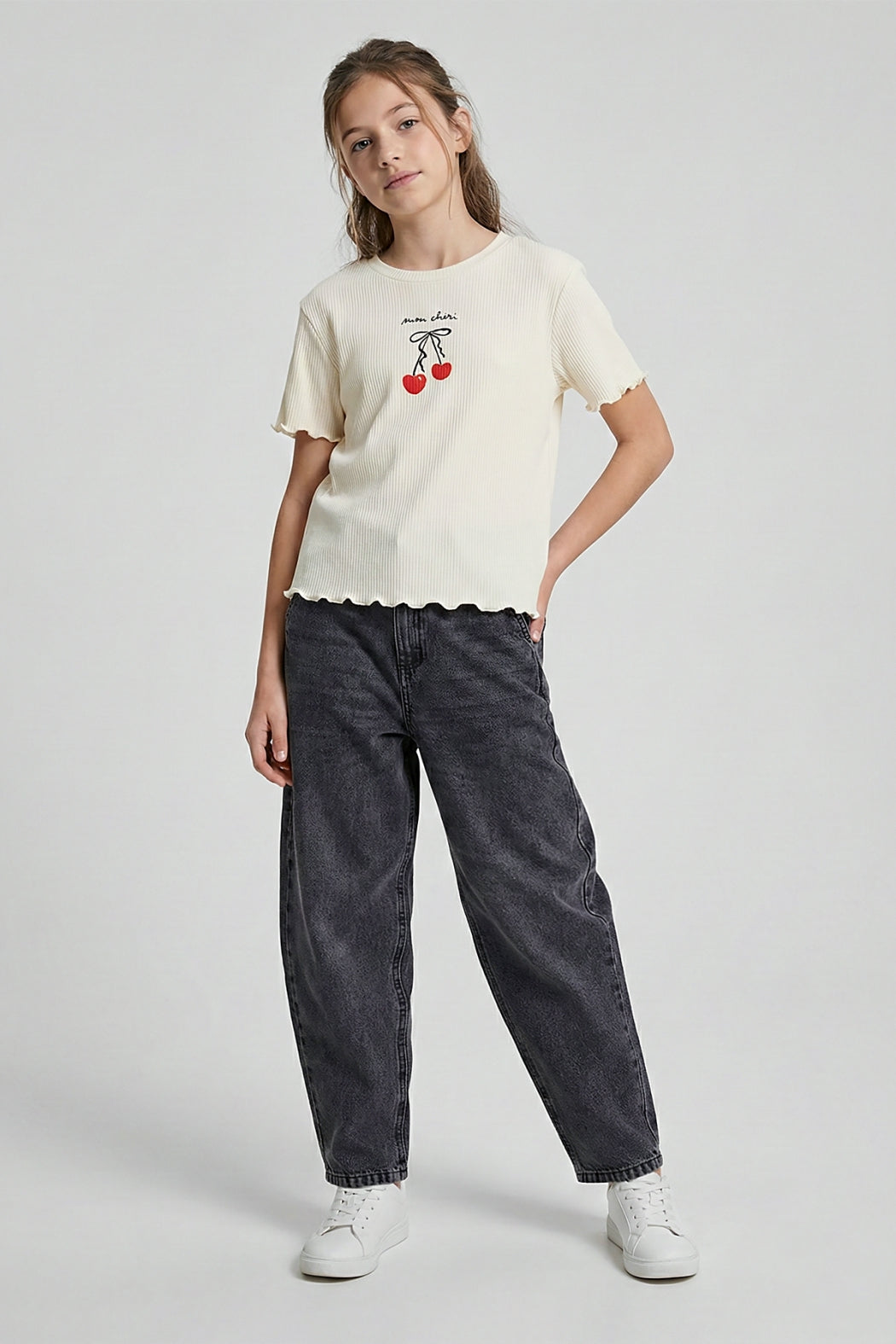 Sweet Cherry Tee - Ecru