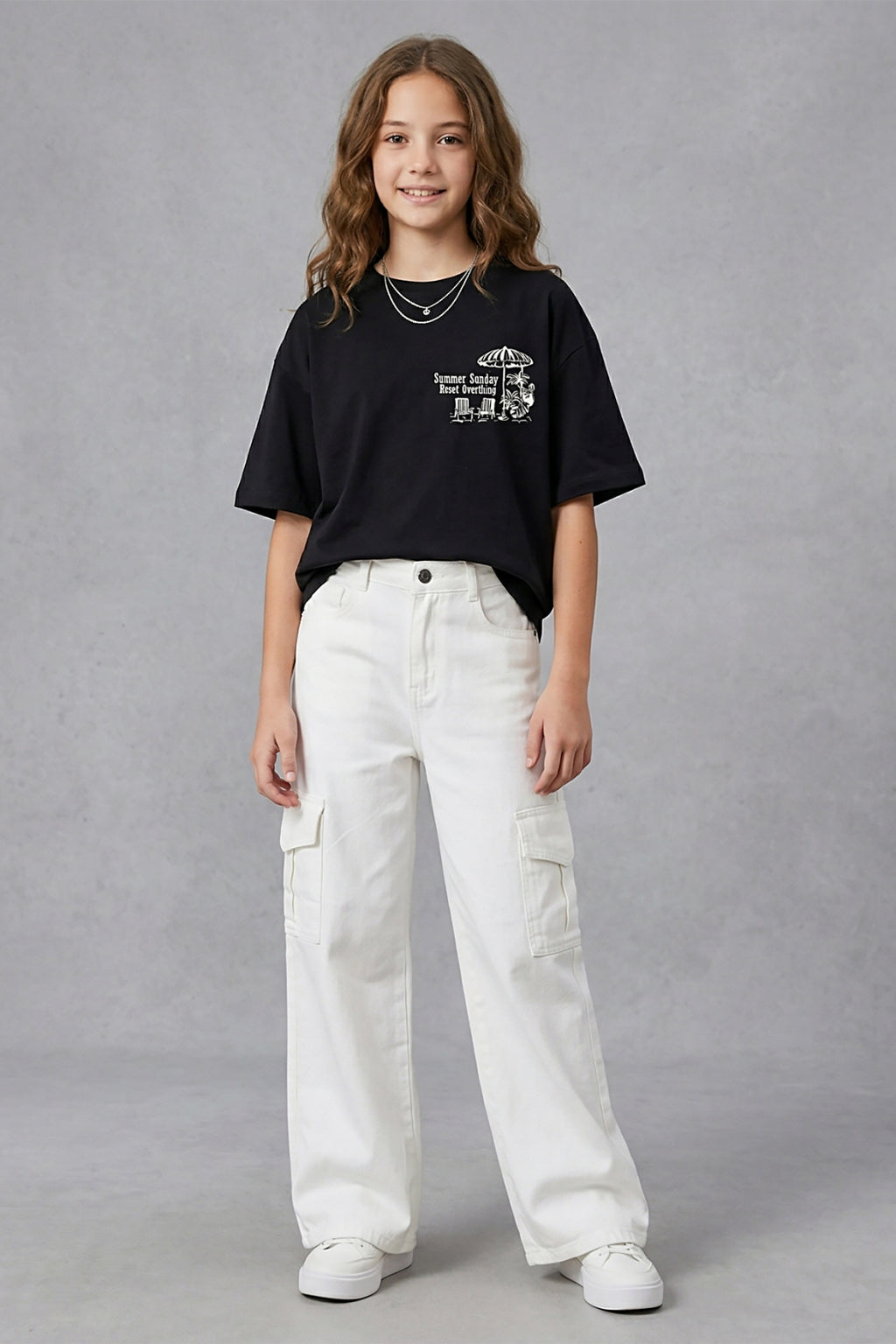 Summer Sunday Graphic Tee - Black
