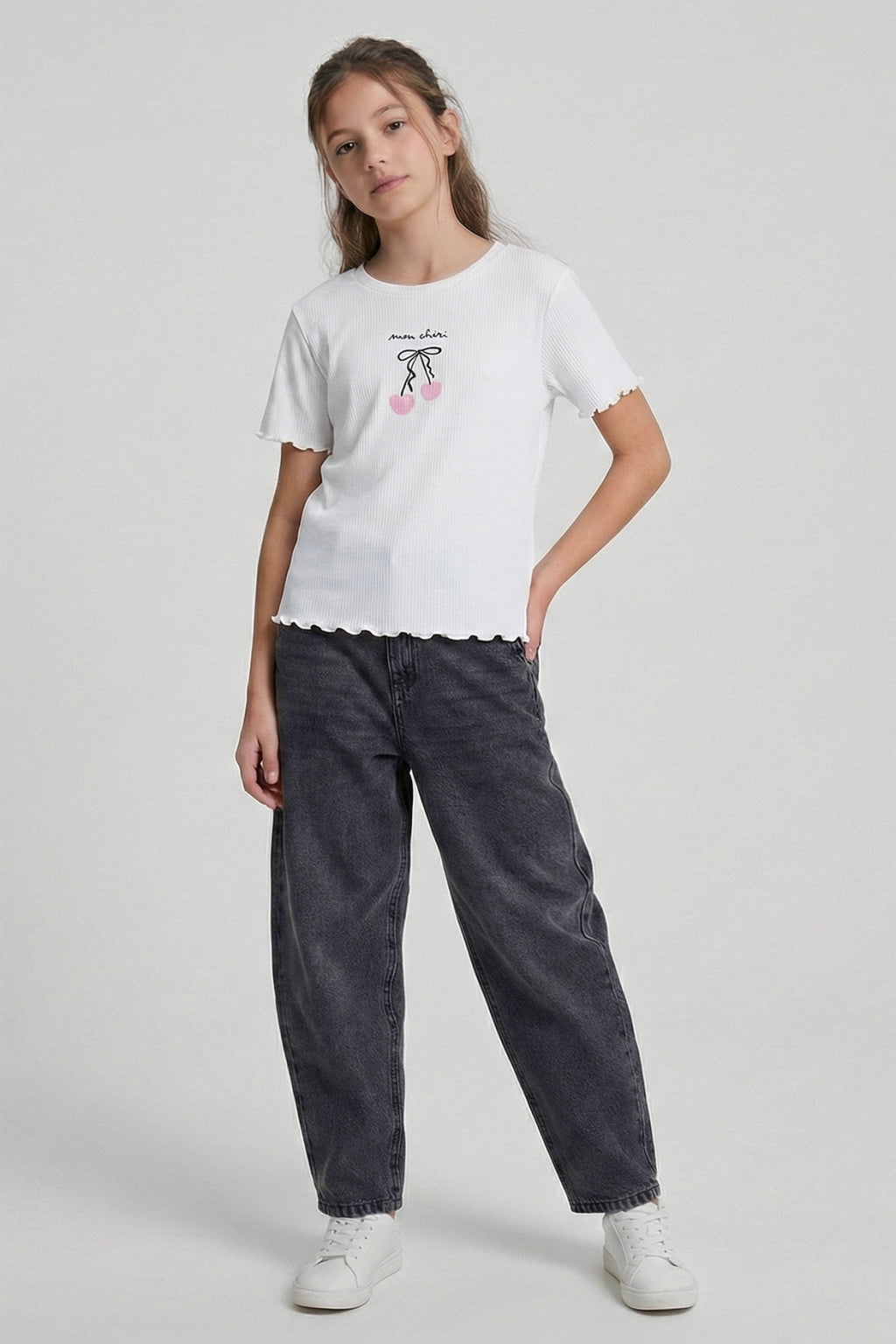Sweet Cherry Tee - White
